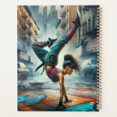 Breakdancer Vrouwen in actie New York silhouet Planner (Achterkant)