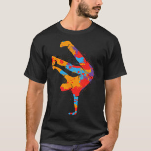 Breakdancing Kleurrijke Straatdansen Mannen Jongen T-shirt