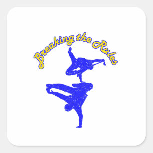 Breakdancing Olympische Spelen 2024 in Parijs Vierkante Sticker