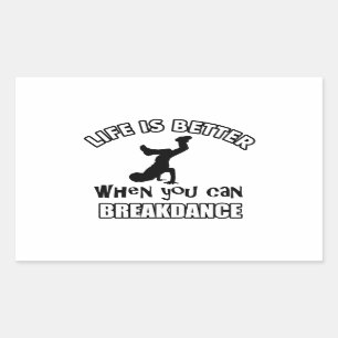 Breakdansdansen design rechthoekige sticker