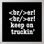 breaker! breaker! Keep on truckin' / HTML-code Poster (Voorkant)