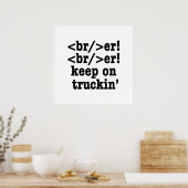 breaker! breaker! rijd door // HTML Code Poster (Keuken)