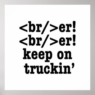 breaker! breaker! rijd door // HTML Code Poster