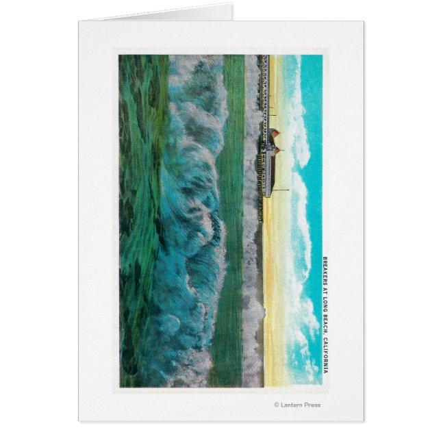 Breakers aan Long Beach, Californië (Voorkant)