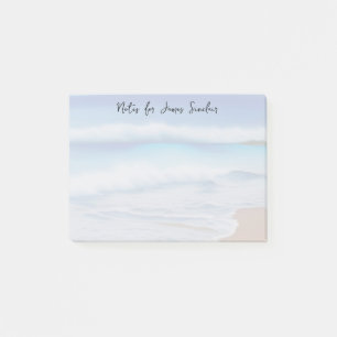 Breakers op een zandstrand post-it® notes
