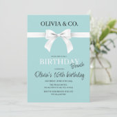 Breakfast at Tiffany's Birthday brunch invitation (Staand voorkant)