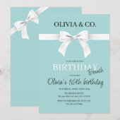 Breakfast at Tiffany's Birthday brunch invitation (Voorkant / Achterkant)
