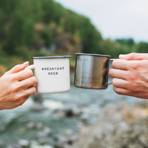 Breakfast beer Funny Cute Trendy Quote Mok