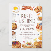 Breakfast Birthday Invitation Brunch Party Kids (Devant)