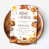 Breakfast Birthday Invitation Brunch Party Kids