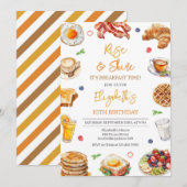 Breakfast Brunch Birthday Invitation (Devant / Derrière)