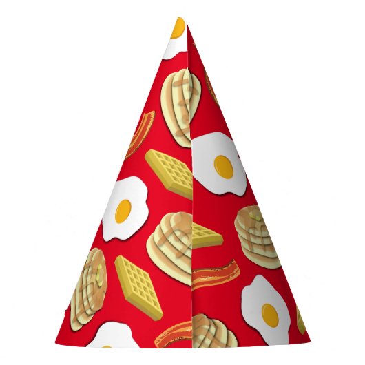 Breakfast Brunch Birthday Party Kinder Feesthoedjes (Achterkant)