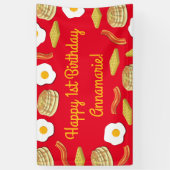 Breakfast Brunch Birthday Party Kinder Spandoek (Verticaal)