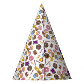 Breakfast Brunch Food Bagel Donut Toast Eggs Bacon Feesthoedjes (Achterkant)