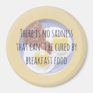 Breakfast Food Eggs op Bord Funny Motivatie Magneet