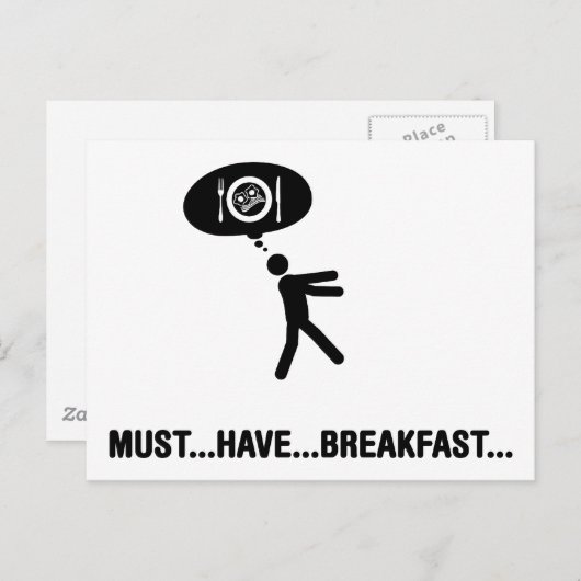 Breakfast Lover Briefkaart (Voorkant / Achterkant)