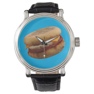 BREAKFAST SANDWICH (Ham, Ei & Kaas Muffin) Horloge