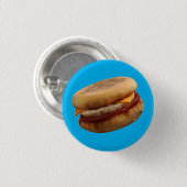 BREAKFAST SANDWICH (Ham, Ei & Kaas Muffin) Ronde Button 3,2 Cm (Voorkant /achterkant)