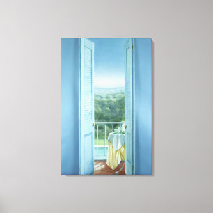 Breakfast St. Maxime 1984 Canvas Afdruk