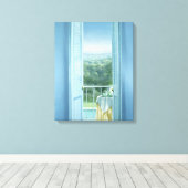 Breakfast St. Maxime 1984 Canvas Afdruk (Insitu (Houten vloer))