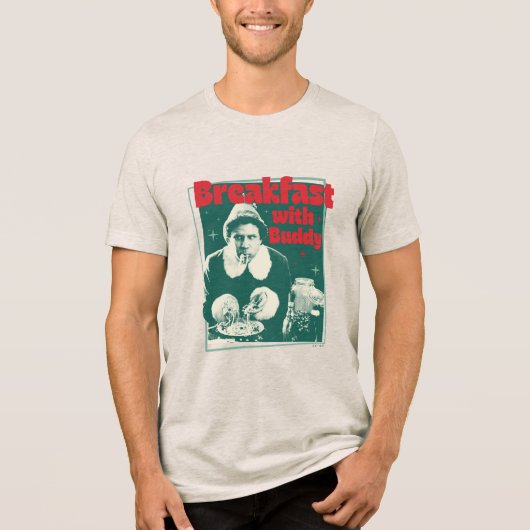 Breakfast With Buddy Tri-Blend Shirt (Voorkant)