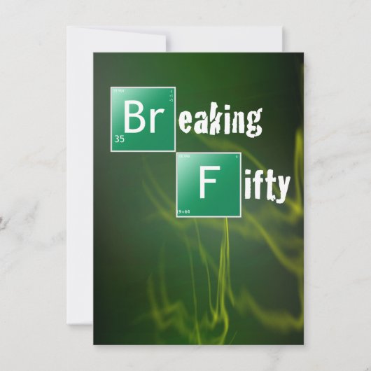 Breaking 50ste verjaardag kaart (Voorkant)