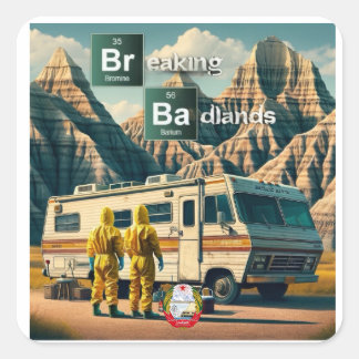 Breaking Badlands Vierkante Sticker