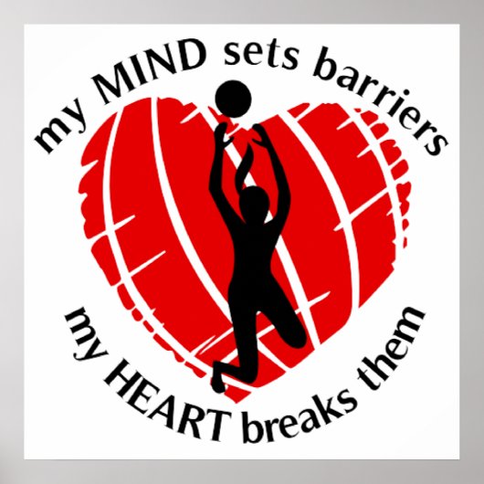 Breaking Barriers Girls Volleyball Poster (Voorkant)