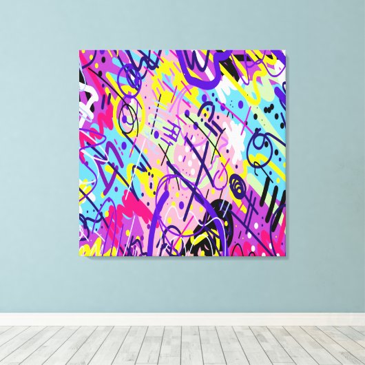 Breaking Free: Abstracte kunst Canvas Afdruk (Insitu (Houten vloer))