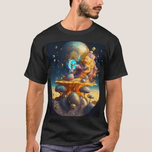 Breaking Free: Rocket Launch Gravity T-Shirt (Voorkant)