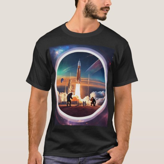 Breaking Free : Rocket Launch Gravity T-Shirt Desi (Devant)
