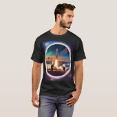 Breaking Free: Rocket Launch Gravity T-Shirt Desig (Voorkant volledig)
