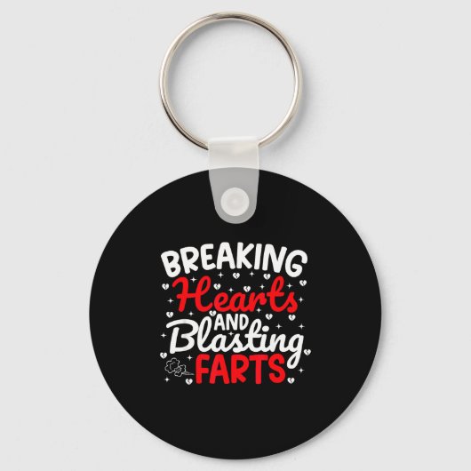 Breaking Hearts And Blasting Farts Valentine Funny Sleutelhanger (Voorkant)