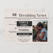  Breaking News Foto Huwelijksuitnodiging Kaart (Voorkant / Achterkant)