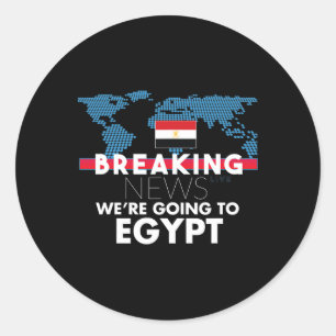 Breaking News We Gaan Naar Egypte Familie Trip Ronde Sticker