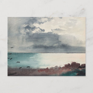 Breaking Storm, de kust van Maine Winslow Homer Briefkaart