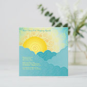 Breaking Sun Post Wedding Brunch Kaart (Staand voorkant)