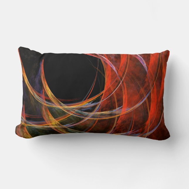 Breaking the Circle Abstrait Art Lumbar Coussin (Recto)