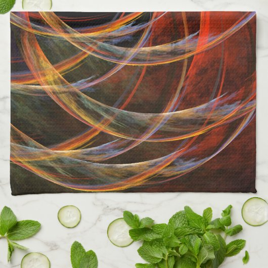 Breaking the Circle Abstrait Art serviette de cuis (Plié)