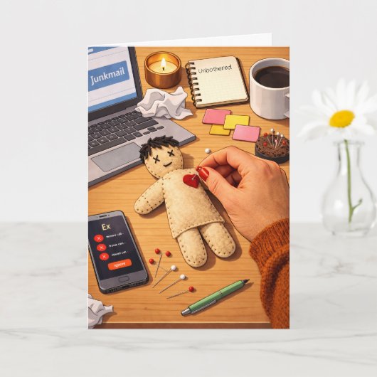 Breaking Up Is Hard To Do Unbothered Illustration Kaart (Kleine Plant)