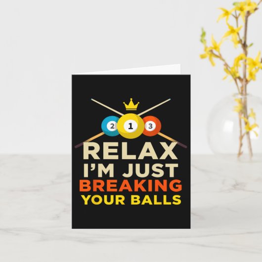 Breaking Your Ball Pool Biljart Nieuwigheid Hob Kaart (Gele Bloem)