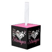 Breakup maakte me sterker - Recovery Support Kubus Ornament (Voorkant hoekig)