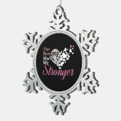 Breakup maakte me sterker - Recovery Support Tin Sneeuwvlok Ornament (Rechts)