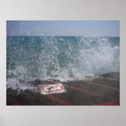 Breakwall, Lake Michigan, Chicago, IL Poster (Voorkant)
