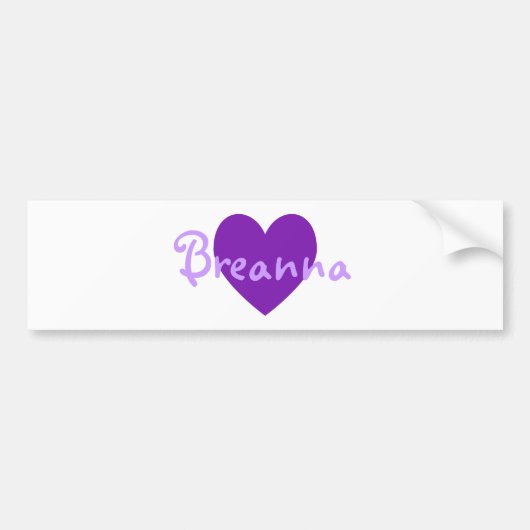 Breanna in Paars Bumpersticker (Voorkant)