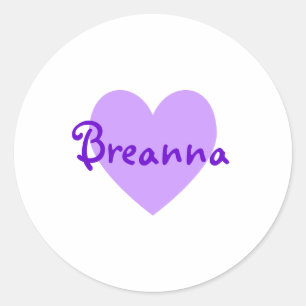 Breanna in Paars Ronde Sticker