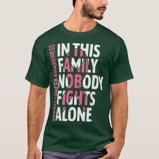 Breast borstkankerbewustzijn Familie Support Squad T-shirt