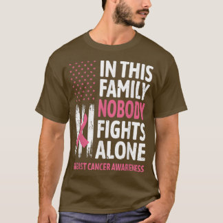 Breast borstkankerbewustzijn Familie Support Squad T-shirt