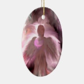 Breast Cancer Angel Keramisch Ornament (Rechts)