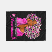 Breast Cancer Awareness African American Women Mel Fleece Deken (Voorkant (Horizontaal))